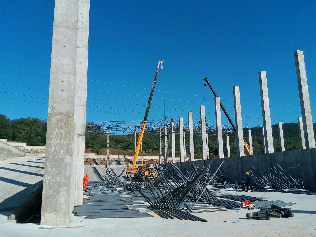 临湘威海搅拌站网架